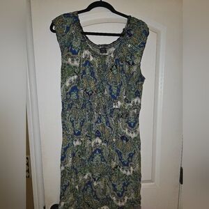 Paisley sun dress with elastic waist